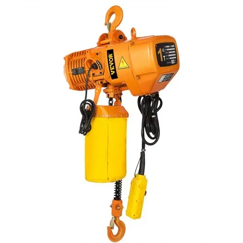 VEVOR Elektrischer Kettenzug, 2200 lbs Tragkraft, 13 ft Hubhöhe, 11 ft/min Geschwindigkeit, 230 V, einphasiger Brückenkran mit G80-Kette, 10,8 ft Kabelfernbedienung für Garage, Geschäft, Hotel, Zuhause – Bild 9
