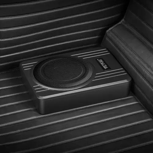 VEVOR Untersitz Auto Subwoofer 300 W 254 mm schlanker Auto Subwoofer mit Stromversorgung, Subsystem mit eingebautem Verstärker, Hoch-/Niedrigpegel-Eingang und Lautstärkeregler für SUVs Lkws – Bild 7