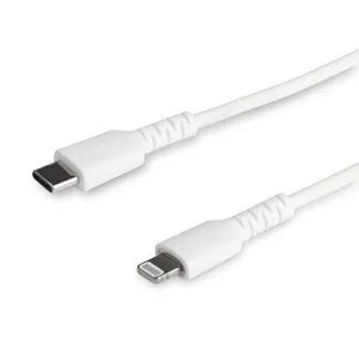 StarTech.com 1m strapazierfähiges weißes USB-C auf Lightning-Kabel – Hochbelastbare, robuste Aramidfaser – USB Typ-C auf Lightningkabel – Lade-/Synchronisationskabel – Apple MFi-zertifiziert iPad/iPhone 12 StarTech.com 1m strapazierfähiges weißes USB-C auf Lightning-Kabel – Hochbelastbare, robuste Aramidfaser – USB Typ-C auf Lightningkabel – Lade-/Synchronisationskabel – Apple MFi-zertifiziert iPad/iPhone 12