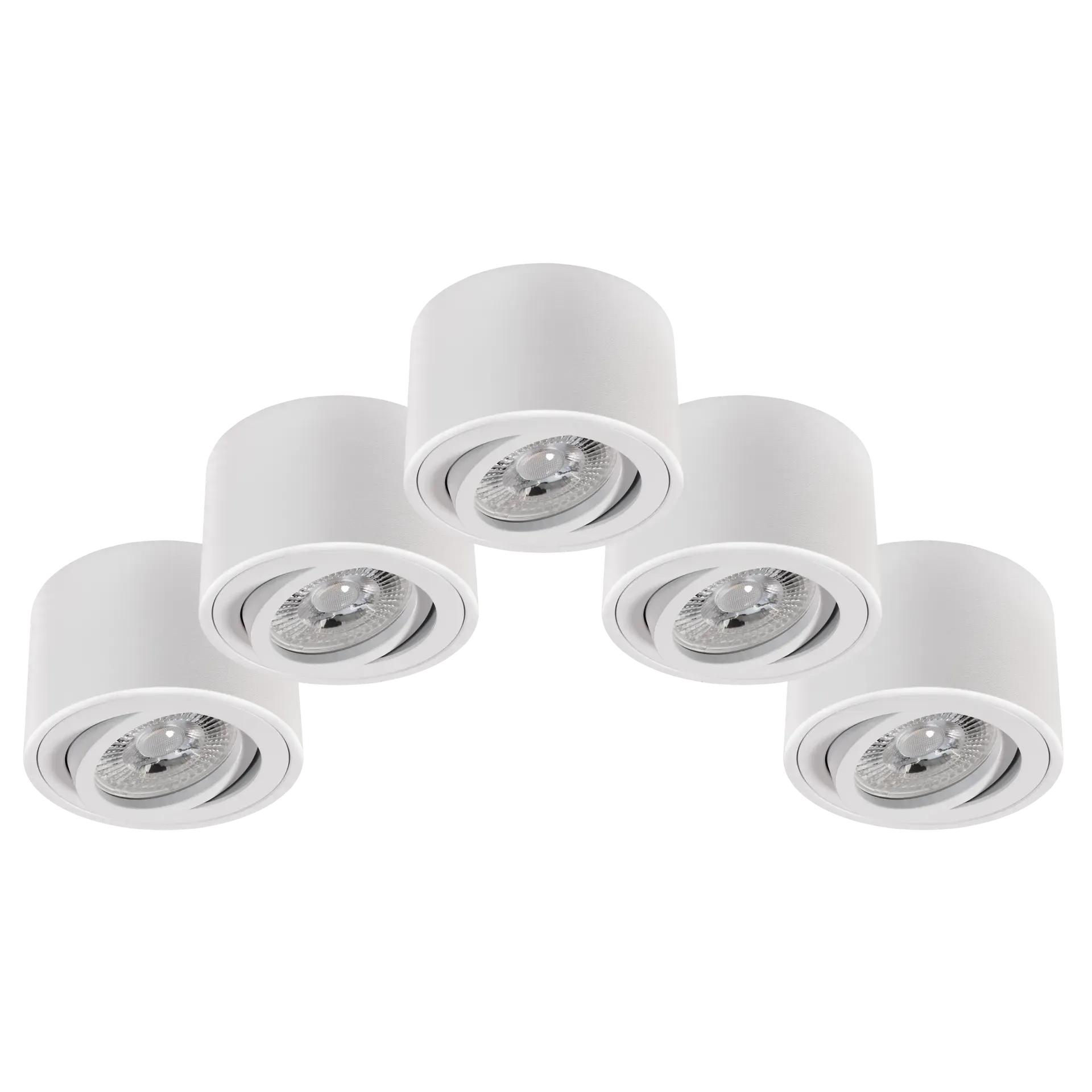 LED-Aufbauleuchte McShine, 5W, 400Lumen, 3000K, ØxH 80x50mm, 5er-Pack LED-Aufbauleuchte McShine, 5W, 400Lumen, 3000K, ØxH 80x50mm, 5er-Pack