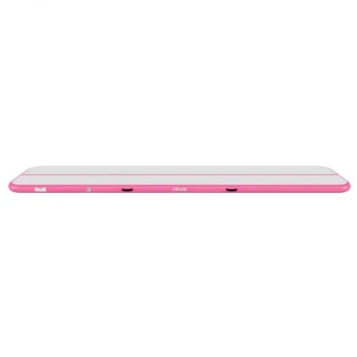 VEVOR Aufblasbare Gymnastikmatte 500x100x10 cm Airtrack-Turnmatte für Training, Wettkampfsport & Yoga, mit Rutschfester Oberfläche, 600-W-Elektroluftpumpe, Reparaturflicken, Düsen & Tasche, Pink – Bild 9
