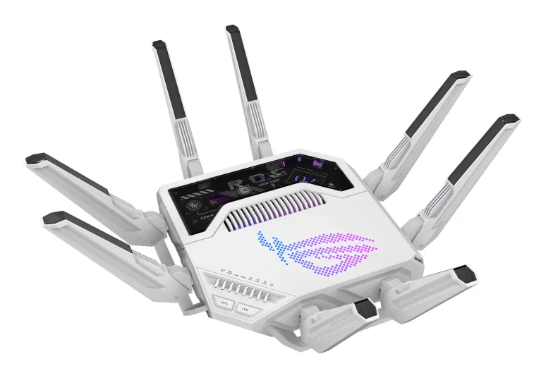 ASUS ROG Rapture GT-BE19000AI WLAN-Router 10 Gigabit Ethernet Tri-Band (2,4 GHz/5 GHz/6 GHz) Weiß – Bild 2