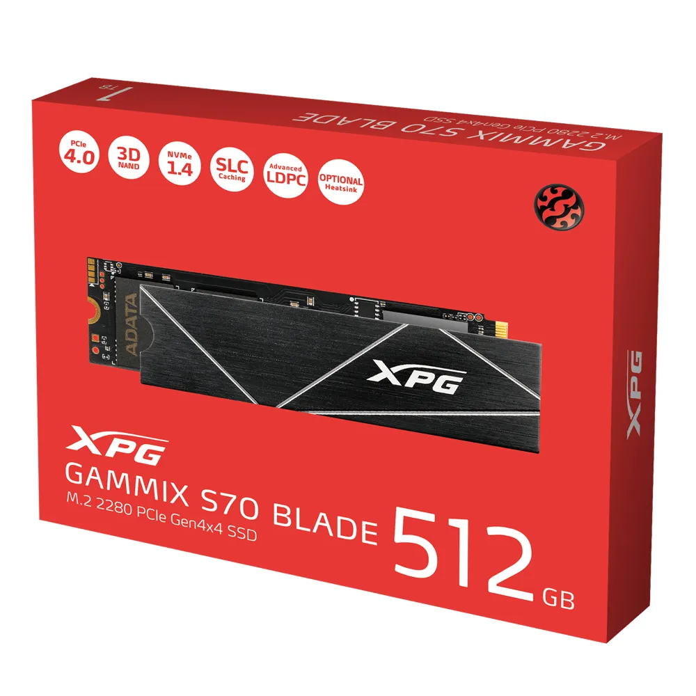 XPG GAMMIX S70 BLADE 512 GB M.2 PCI Express 4.0 NVMe 3D NAND – Bild 6