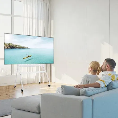 VEVOR TV-Ständer rollbarer TV-Wagen für 889–2540 mm Fernseher Fernsehständer TV Standfuß bis zu 90 kg, TV Bodenständer mit Regal (Max. VESA 800 x 600 mm) für Wohnzimmer Schlafzimmer Büro – Bild 7