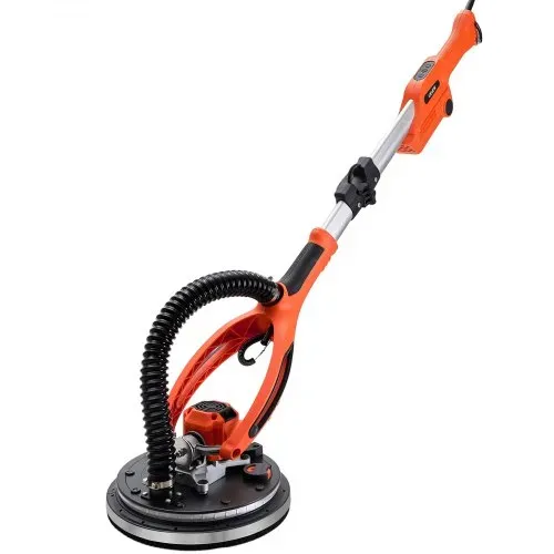 VEVOR Trockenbauschleifer 950 W, Deckenschleifer mit 255 mm Schleifteller, Langhalsschleifer mit 1000–2300 U/min Drehzahl, Doppelwandiger LED, Ausziehbarem Griff, 15 Schleifscheiben, Staubschlauch – Bild 9