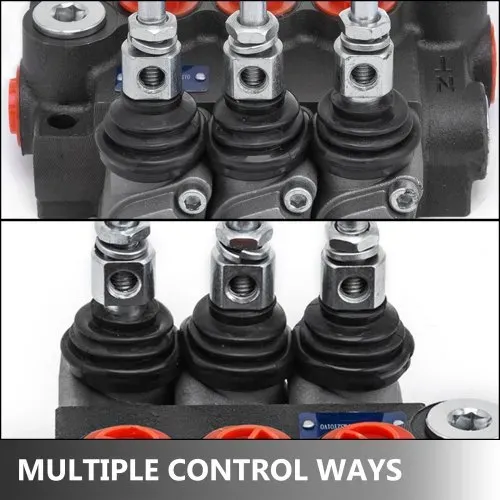 VEVOR 3 Bank Hydraulikventil Handhebelventil, 11GPM Hydraulic Directional Control Valve Adjustable,6,62 kg Hydraulische Ventil, Handhebelventil Hydraulik-Steuergerät, für Landwirtschaft Baumaschinen – Bild 5