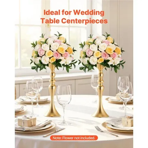 VEVOR 16 Stk. Hochzeitsvasen Tafelaufsatz Blumenvasen für Hochzeit 38 cm Hoch, Metall Tafelaufsatz Vasen mit Blumenständern, Mittelstück Tischvase für Hochzeiten Party Jubiläumsfeier Zeremonie, Gold VEVOR 16 Stk. Hochzeitsvasen Tafelaufsatz Blumenvasen für Hochzeit 38 cm Hoch, Metall Tafelaufsatz Vasen mit Blumenständern, Mittelstück Tischvase für Hochzeiten Party Jubiläumsfeier Zeremonie, Gold
