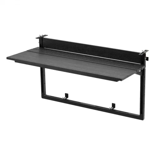 VEVOR Balkonhängetisch 795x380 mm Klapptisch 27 kg Hängetisch Balkontisch, für Terrasse Garten Balkon, Passend für Geländer mit 0–90 mm Durchmesser, Höhenverstellbar, Holz-Kunststoff-Verbundmaterial – Bild 8