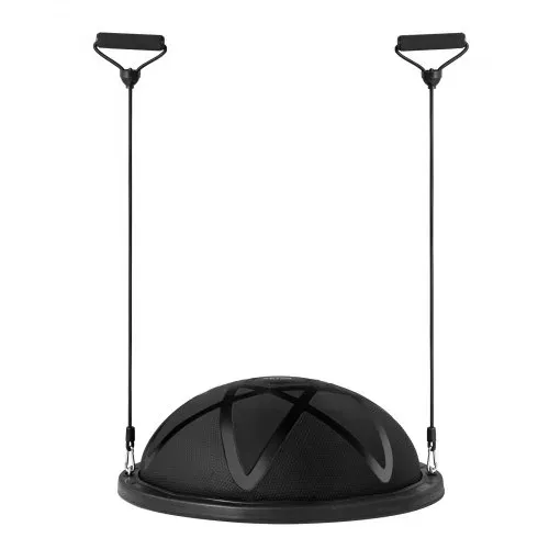 VEVOR Halb-Gymnastikball-Trainer, 23 Zoll Balance Ball Trainer, 660 lbs Tragkraft Stabilitätsball, Yoga-Ball mit Widerstandsbändern und Pumpe, Kraft-Fitnessball für das Heim-Fitnessstudio, Ganzkörpertraining, Schwarz – Bild 10