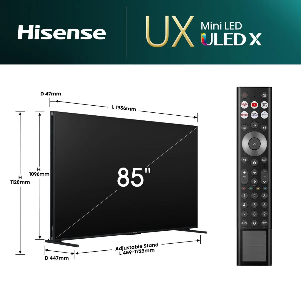Hisense Mini LED Smart TV 85UXNQ ČR – Bild 2