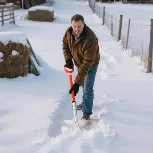 VEVOR Schneeschaufel, 350x400 mm Schneeräumer aus Aluminiumlegierung mit D-förmigen Griffen, Schneeräumer, Schneeschippe, Schneeschüppe, tragbares Schneeräumwerkzeug für Garten, Auto, Camping – Bild 7