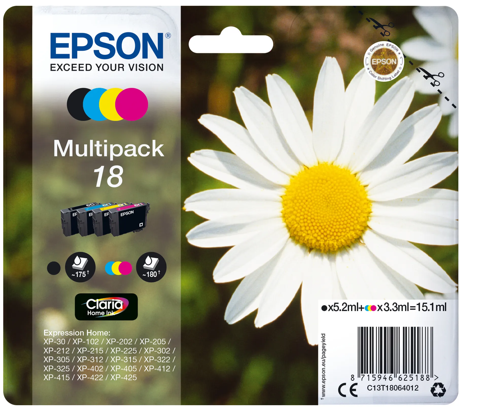 Epson Daisy Multipack 4 Farben 18 Claria Home Ink Epson Daisy Multipack 4 Farben 18 Claria Home Ink
