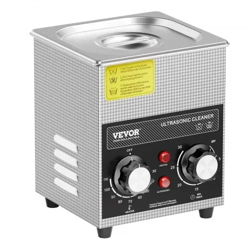 VEVOR 2 L Ultraschallreiniger mit Heiztimer & Korb professionelle digitale Ultraschall Reinigungsgeräte, 60 W Reinigungsmaschine für Uhreninstrumente Brillen Münzen Metallteile Werkzeuge Silber – Bild 9