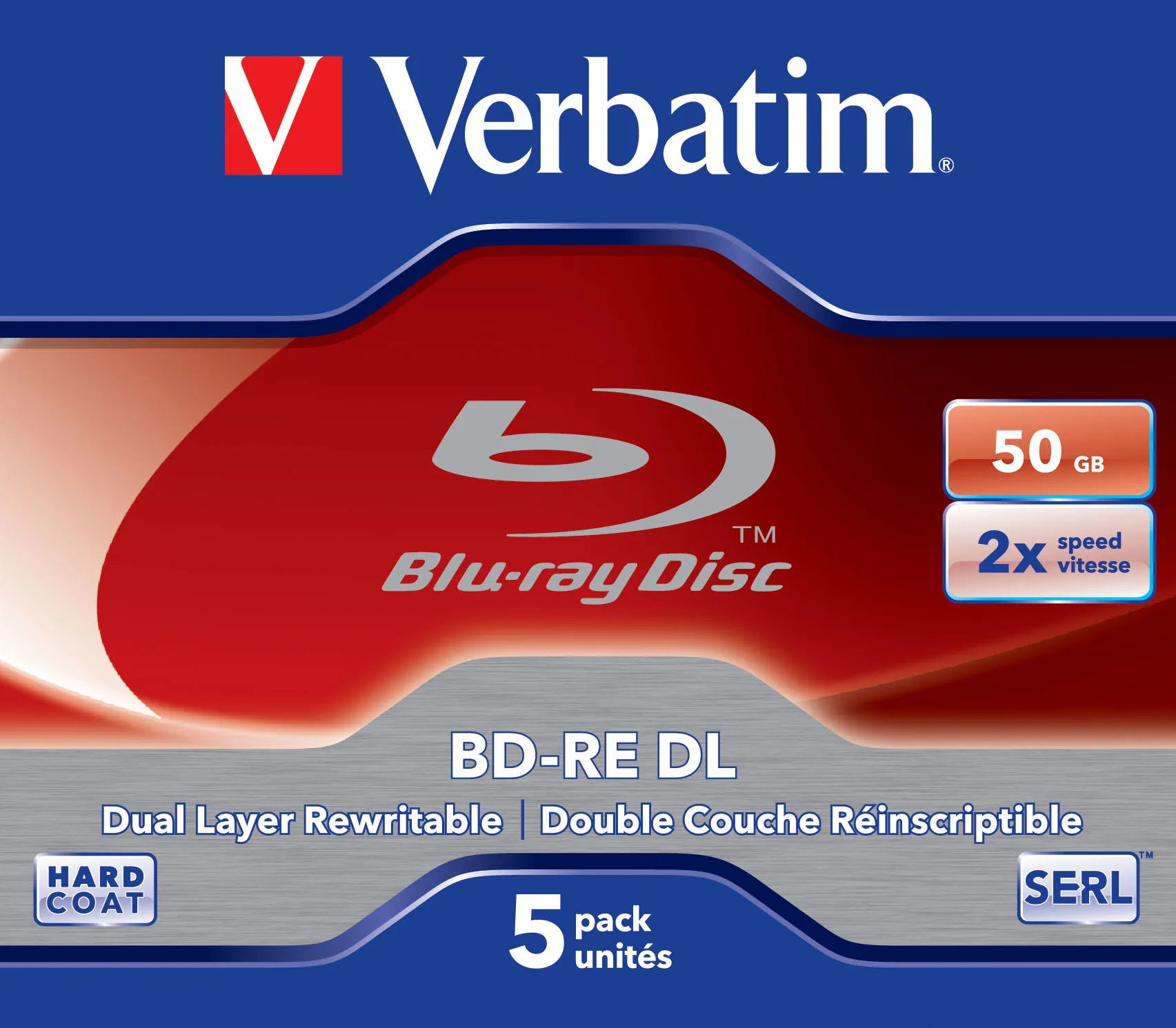 Verbatim BD-RE DL 50GB 2 x 5 Pack Jewel Case 5 Stück(e) Verbatim BD-RE DL 50GB 2 x 5 Pack Jewel Case 5 Stück(e)