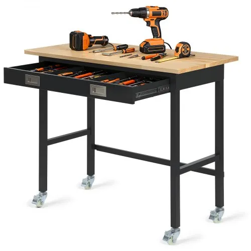 VEVOR Werkbank 1220×610 mm, Werktisch 680 kg, Garagentisch mit Schubladen & Rollen, Werkstatttisch, Werkzeugtisch, Werkstatteinrichtung, Multifunktionstisch für Garage, Werkstatt, Büro & Zuhause VEVOR Werkbank 1220×610 mm, Werktisch 680 kg, Garagentisch mit Schubladen & Rollen, Werkstatttisch, Werkzeugtisch, Werkstatteinrichtung, Multifunktionstisch für Garage, Werkstatt, Büro & Zuhause