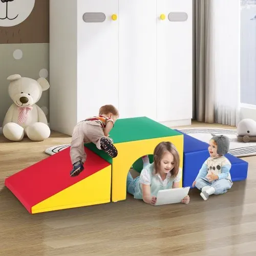 VEVOR Einzelner Tunnelkletterer, Spielset für Kleinkinder, Schaumstoff-Kletterblöcke für Kleinkinder, Kinder-Tunnellabyrinth mit Treppen und Rampe, Indoor für Kleinkinder und Vorschulkinder 3 Stück – Bild 7