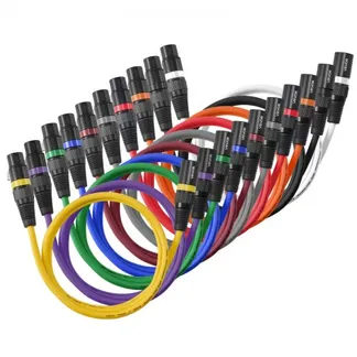VEVOR XLR-Kabel 1 m, 10er-Pack, symmetrische DMX-Mikrofonkabel (Stecker auf Buchse), vergoldetes 3-poliges XLR-Mikrofon-Lautsprecherkabel, für Bühnenbeleuchtung, Mikrofone, Verstärker, Mischpulte VEVOR XLR-Kabel 1 m, 10er-Pack, symmetrische DMX-Mikrofonkabel (Stecker auf Buchse), vergoldetes 3-poliges XLR-Mikrofon-Lautsprecherkabel, für Bühnenbeleuchtung, Mikrofone, Verstärker, Mischpulte