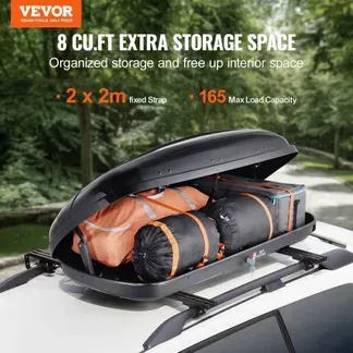 VEVOR Auto Dachbox Dachkoffer Aufbewahrungsbox 220 L, ABS-Hartschalen Dachgepäckträger Aufbewahrungsbox mit beidseitiger Öffnung und 2 verstärkten Gurten, Gepäckaufbewahrungsbox für SUVs Schwarz VEVOR Auto Dachbox Dachkoffer Aufbewahrungsbox 220 L, ABS-Hartschalen Dachgepäckträger Aufbewahrungsbox mit beidseitiger Öffnung und 2 verstärkten Gurten, Gepäckaufbewahrungsbox für SUVs Schwarz