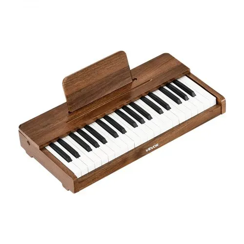 VEVOR Kinder-Keyboard, 37 Tasten, Digitales Holzpiano für Kinder ab 3 Jahren, Mini-Musikinstrument mit Realistischem Klang, Dual-Power, Einstellbare Lautstärke, Musikalische Früherziehung, Walnuss – Bild 9