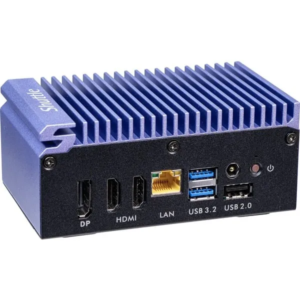 Shuttle Edge PC SPCEL12 , Intel Celeron J6412 , 2x HDMI, 1x DP, 2x 2.5G LAN, 1x DDR4, 1x Micro SD card reader, 1x Nano SIM slot, 3x USB, 2x M.2 (SATA), 12-20V , 24/7 Dauerbetrieb, lüfterlos, inkl. VESA Befestigung – Bild 5