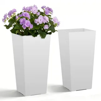 VEVOR Pflanztopf 300x300x550 mm 2er-Set, Blumentopf, Blumenkübel, PP-Pflanzgefäß, Planzkübel, Pflanzkasten mit Innentopf & Abflusslöchern, Geeignet für Zimmer- & Gartenpflanzen, weiß VEVOR Pflanztopf 300x300x550 mm 2er-Set, Blumentopf, Blumenkübel, PP-Pflanzgefäß, Planzkübel, Pflanzkasten mit Innentopf & Abflusslöchern, Geeignet für Zimmer- & Gartenpflanzen, weiß