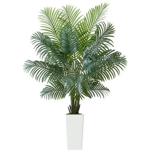 VEVOR Künstliche Areca-Palme, 1,8 m, künstliche tropische Palmenpflanzen mit weißem Pflanzgefäß, Kunstseidenpflanze im Topf, Kunstbaum für Veranden, Wohnzimmer, Terrassen, Zuhause, Büro – Bild 8
