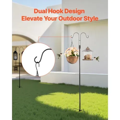 VEVOR Schäferhaken 8er-Pack, Hirtenhaken 156 cm, Garten Doppelhaken Laternenstab, 1,9 cm dicke Gartenhaken zum Aufhängen von Kolibri-Futterspendern, Pflanzenkörben, Solarlaternen, Windspielen VEVOR Schäferhaken 8er-Pack, Hirtenhaken 156 cm, Garten Doppelhaken Laternenstab, 1,9 cm dicke Gartenhaken zum Aufhängen von Kolibri-Futterspendern, Pflanzenkörben, Solarlaternen, Windspielen