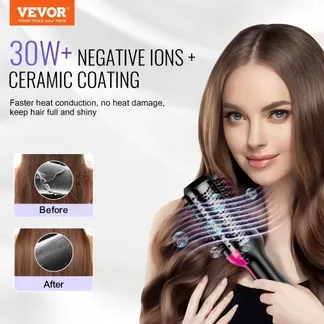 VEVOR Warmluftbürste Set, 4-in-1 Airstyler, Hairstyler mit 75 mm ovalem Zylinder mit Keramikbeschichtung und 3 Heizstufen, professionelle Heißluft-Stylingbürste zum Glätten, Trocknen und Locken VEVOR Warmluftbürste Set, 4-in-1 Airstyler, Hairstyler mit 75 mm ovalem Zylinder mit Keramikbeschichtung und 3 Heizstufen, professionelle Heißluft-Stylingbürste zum Glätten, Trocknen und Locken