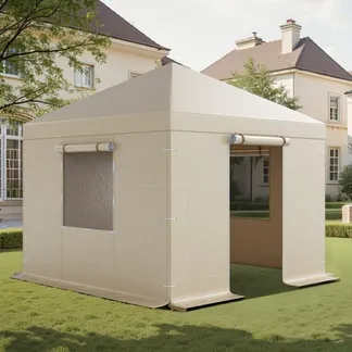 VEVOR Winterabdeckung, passend für 3,05 x 3,05 m Pavillon, Ersatzabdeckung mit Seitenwänden & Netzfenstern, PE-Material, Lagerschutzabdeckungen, Pavillons nicht im Lieferumfang enthalten VEVOR Winterabdeckung, passend für 3,05 x 3,05 m Pavillon, Ersatzabdeckung mit Seitenwänden & Netzfenstern, PE-Material, Lagerschutzabdeckungen, Pavillons nicht im Lieferumfang enthalten