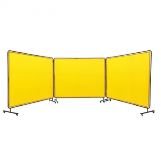 VEVOR 3-Panel-Schweißvorhang 1,8 x 2,4 m Schweißschutzvorhang aus Flammhemmendem Vinyl Schweißschutzwand mit 12 Schwenkrädern und einem 6-stufigen UV-Schutz Schweißerdecke Schweißschutz Gelb VEVOR 3-Panel-Schweißvorhang 1,8 x 2,4 m Schweißschutzvorhang aus Flammhemmendem Vinyl Schweißschutzwand mit 12 Schwenkrädern und einem 6-stufigen UV-Schutz Schweißerdecke Schweißschutz Gelb