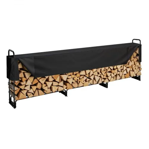 VEVOR Kaminholzregal Metall 386x36x117cm Brennholzregal Stahlrahmen Pulverbeschichtet Kaminholzunterstand 400kg mit Wasserdichter Abdeckung Stapelhilfe Holzunterstand für Veranda Garten Terrasse Hof VEVOR Kaminholzregal Metall 386x36x117cm Brennholzregal Stahlrahmen Pulverbeschichtet Kaminholzunterstand 400kg mit Wasserdichter Abdeckung Stapelhilfe Holzunterstand für Veranda Garten Terrasse Hof