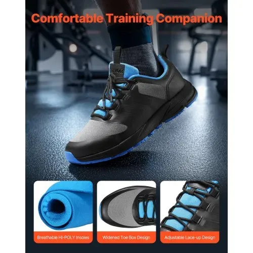 VEVOR Cross-Trainingsschuhe, Turnschuhe in M-Weite, US-Größe 9, Sneakers mit Fußgewölbeunterstützung & verstellbarer Schnürung, zum Laufen, Gymnastik, Gassigehen & Gewichtheben (Schwarz) VEVOR Cross-Trainingsschuhe, Turnschuhe in M-Weite, US-Größe 9, Sneakers mit Fußgewölbeunterstützung & verstellbarer Schnürung, zum Laufen, Gymnastik, Gassigehen & Gewichtheben (Schwarz)