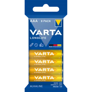 Micro-Batterie VARTA“ Longlife“, Alkaline, Typ AAA, LR06, 1,5V, 8er Pack Micro-Batterie VARTA“ Longlife“, Alkaline, Typ AAA, LR06, 1,5V, 8er Pack