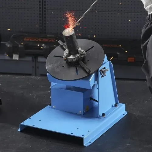 VEVOR Schweißdrehtisch 20 W Schweißpositionierer 1-12 U/min Manipulator 10 kg(Horizontal)/5 kg(vertikal) Drehtisch 0–90° Neigungswinkel K01-63 Dreibackenfutter zum Schneiden, Schleifen, Montieren – Bild 7