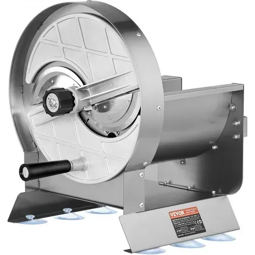 VEVOR Manueller Gemüse- und Obstschneider, 0–12 mm Dicke, Einstellbare Schneidemaschine, Lebensmittelschneider aus Edelstahl mit 2 Ersatzklingen, für Kartoffeln, Gurken, Zitronen, Tomaten – Bild 10