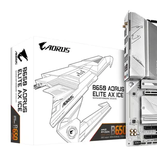 GIGABYTE B650 AORUS ELITE AX ICE Mainboard – Unterstützt AMD Ryzen 9000 CPUs, 12+2+2 Phasen digitales VRM, bis zu 8000 MHz DDR5 (OC), 1xPCIe 5.0 + 2xPCIe 4.0 M.2, Wi-Fi 6E, 2.5GbE LAN, USB 3.2 Gen 2×2 GIGABYTE B650 AORUS ELITE AX ICE Mainboard – Unterstützt AMD Ryzen 9000 CPUs, 12+2+2 Phasen digitales VRM, bis zu 8000 MHz DDR5 (OC), 1xPCIe 5.0 + 2xPCIe 4.0 M.2, Wi-Fi 6E, 2.5GbE LAN, USB 3.2 Gen 2×2
