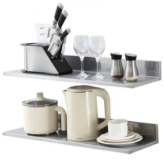 VEVOR Gewürzregal Wandregal 2-teilig, Hängendes Küchenregal 762 x 218 x 85 mm, Schweberegal Edelstahl 20 kg Belastbar, Regalbrett Wandboard Gewürzregal Geeignet für Küchen, Restaurants, Hotels usw. VEVOR Gewürzregal Wandregal 2-teilig, Hängendes Küchenregal 762 x 218 x 85 mm, Schweberegal Edelstahl 20 kg Belastbar, Regalbrett Wandboard Gewürzregal Geeignet für Küchen, Restaurants, Hotels usw.