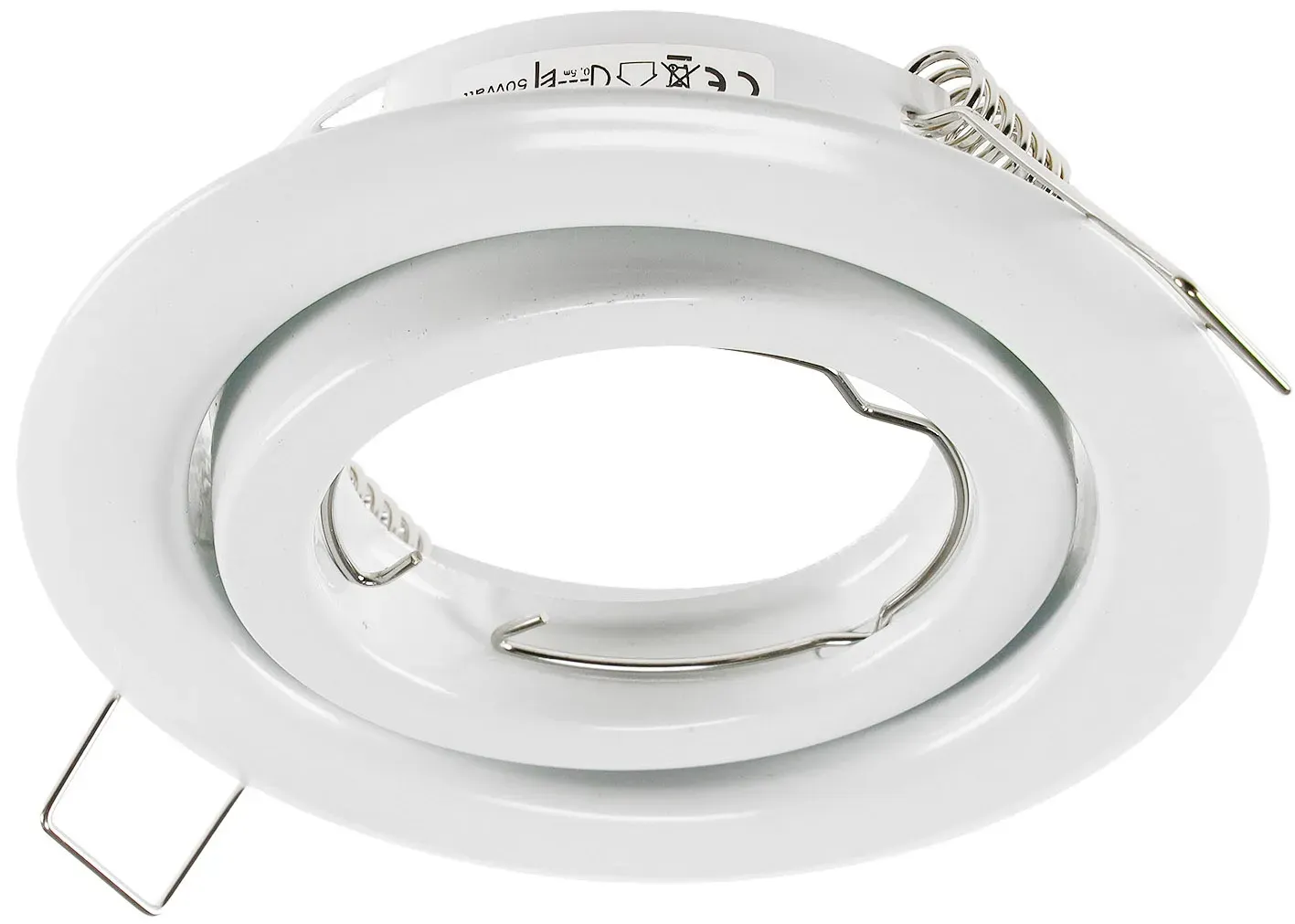 Decken-Einbaustrahler “SR90” weiß schwenkbar, Ø98mm, für 50mm Lampen Decken-Einbaustrahler “SR90” weiß schwenkbar, Ø98mm, für 50mm Lampen