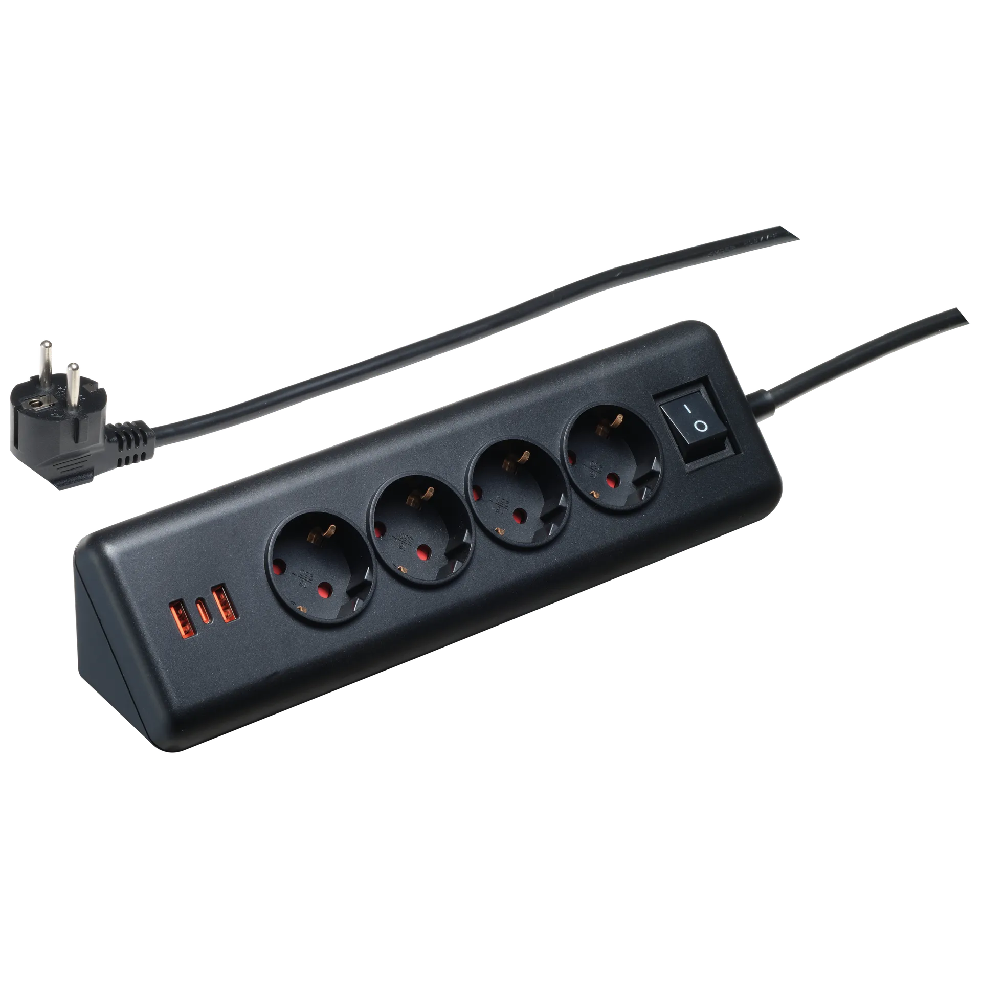 Steckdosenblock McPower, 4x Schutzkontakt, 1x USB-C PD20W, 2x USB-A, 2m Kabel – Bild 5