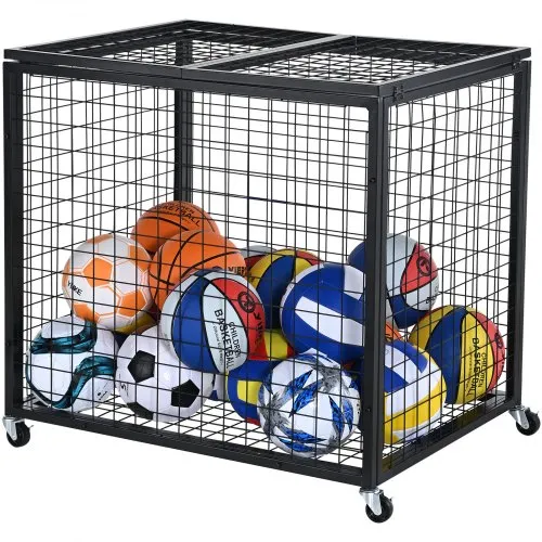 VEVOR Ballwagen Rollwagen 850 x 675 x 825 mm Sportbällen, Abschließbarer Basketballkäfig Ballkäfig, Sportausrüstung für den Innen- und Außenbereich, Rollbar Aufbewahrungswagen aus Stahl für Garagen VEVOR Ballwagen Rollwagen 850 x 675 x 825 mm Sportbällen, Abschließbarer Basketballkäfig Ballkäfig, Sportausrüstung für den Innen- und Außenbereich, Rollbar Aufbewahrungswagen aus Stahl für Garagen