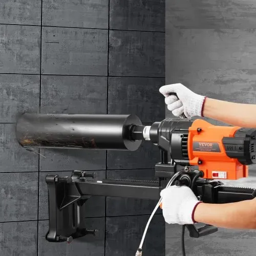 VEVOR Kernbohrmaschine Diamantkernbohrgerät mit Bohrdurchmesser 2-20 cm mit Ständer und Kernbohrer, 3000 W robuster Beton-Kernbohrer, Nass- und Trockenanwendung für Beton Ziegel – Bild 7