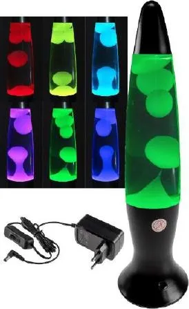 Lavalampe „CTL Funky LED“ 40cm RGB Wasser & Wachs: Klar, Body: schwarz Lavalampe „CTL Funky LED“ 40cm RGB Wasser & Wachs: Klar, Body: schwarz