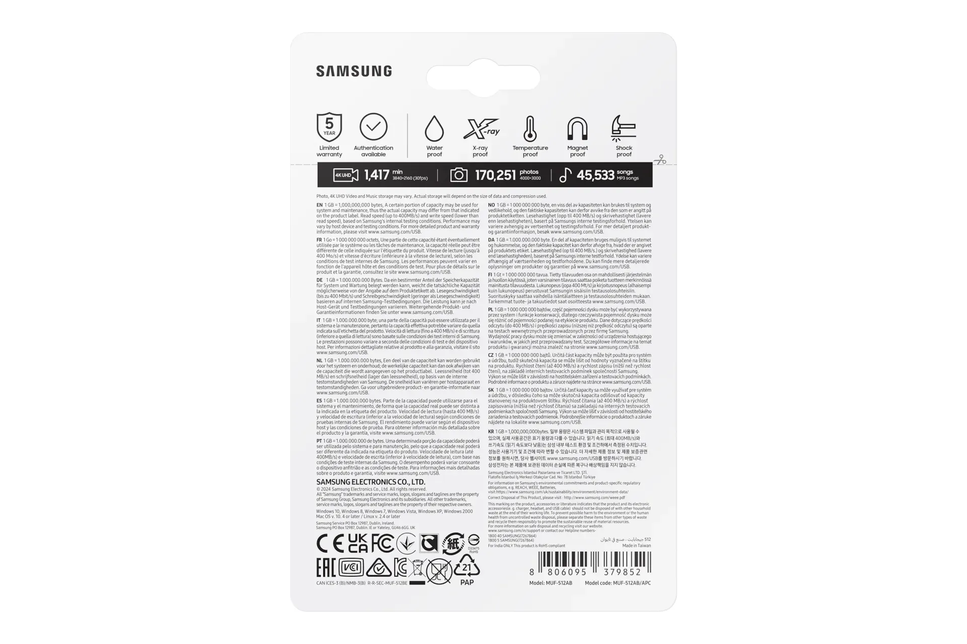 Samsung MUF-512AB USB-Stick 512 GB USB Typ-A 3.2 Gen 1 (3.1 Gen 1) Schwarz, Edelstahl – Bild 7