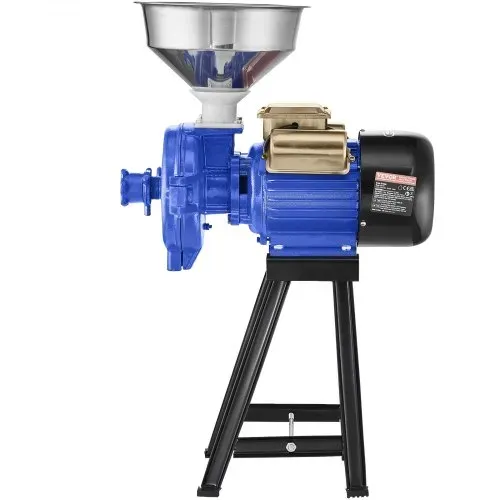VEVOR elektrische Getreidemühle Gewürzmühlen 3 kW, kommerzielle Maismühle mit Trichter, Pulvermaschine mit einstellbarer Stärke, Hochleistungs-Futtermehl-Müslimühle, Weizenmühle, Trockenmühle – Bild 9