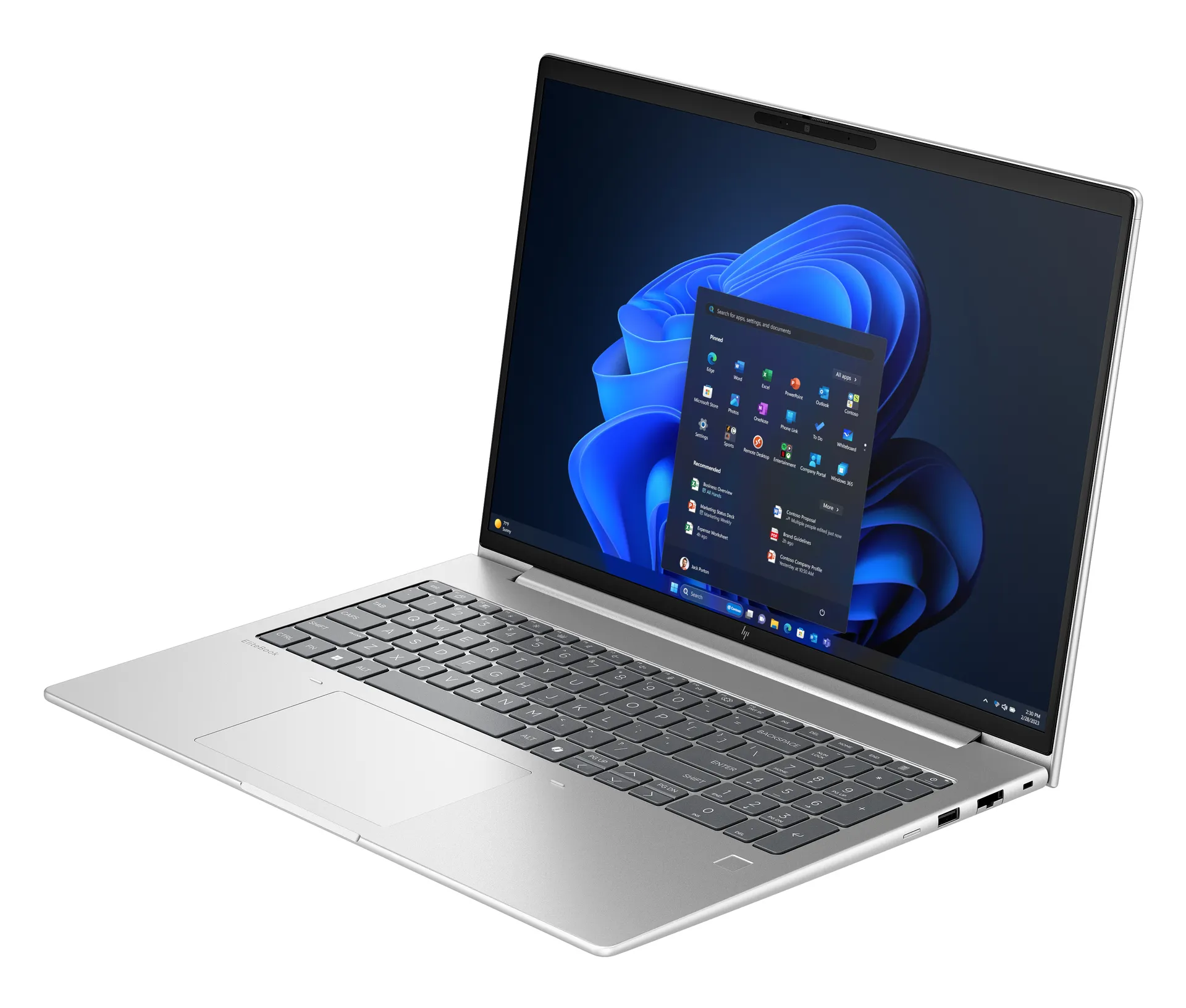 HP EliteBook 6 G1a AI PC AMD Ryzen™ 7 250 Laptop 40,6 cm (16") WUXGA 32 GB DDR5-SDRAM 1 TB SSD Wi-Fi 7 (802.11be) Windows 11 Pro Silber – Bild 7