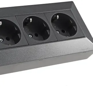 5-fach Steckdosenblock, anthrazit 250V~/ 16A, Aufbaumontage 5-fach Steckdosenblock, anthrazit 250V~/ 16A, Aufbaumontage
