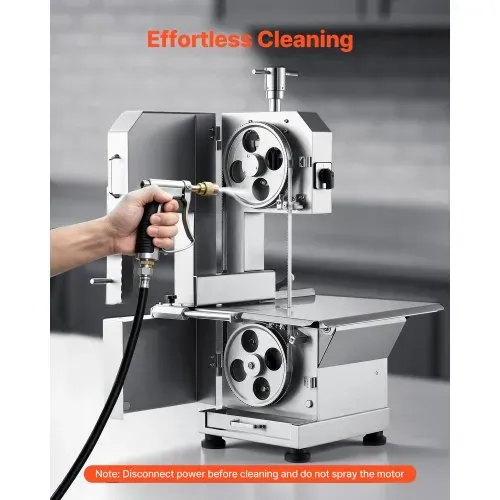VEVOR Kommerzielle Fleischknochen Sägemaschine 2200 W, 1000 kg/h Knochenschneidemaschine Gefrorene Fleisch Knochen Schneidemaschine, 0-180 mm Einstellbare Dicke Knochensäge 470 x 530 mm Arbeitstisch – Bild 4