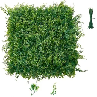 VEVOR Künstliche Hecke 50×50 cm 12-tlg. Set, Pflanzenwand, PE-Sichtschutz, Sichtschutzzaun, Windschutz, Heckenzaun, Kunstpflanzen Balkonverkleidung für Hochzeiten, Außengärten, Hinterhöfe VEVOR Künstliche Hecke 50×50 cm 12-tlg. Set, Pflanzenwand, PE-Sichtschutz, Sichtschutzzaun, Windschutz, Heckenzaun, Kunstpflanzen Balkonverkleidung für Hochzeiten, Außengärten, Hinterhöfe