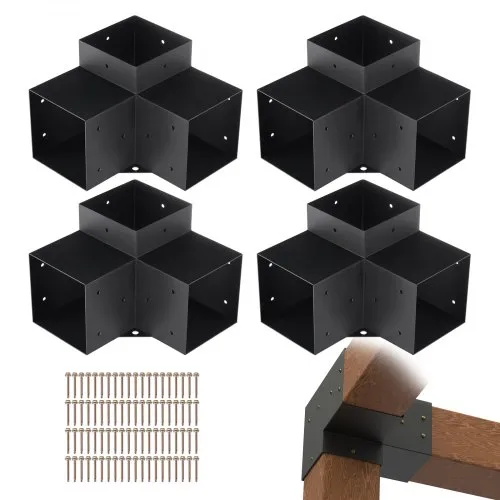 VEVOR 4er-Set Pfostenverbinder aus 2 mm dicken Stahlplatten Pfostenecke Pergola Eckverbinder Holzverbinder 90°-Stiefelstruktur Eckhalterung Holzbalken Pavillon Halterungs Set 270 x 270 x 202 mm VEVOR 4er-Set Pfostenverbinder aus 2 mm dicken Stahlplatten Pfostenecke Pergola Eckverbinder Holzverbinder 90°-Stiefelstruktur Eckhalterung Holzbalken Pavillon Halterungs Set 270 x 270 x 202 mm