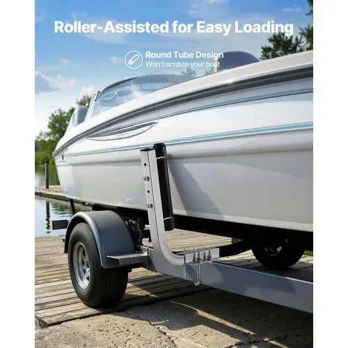 VEVOR Bootsanhängerführung 47 cm / 52 cm (Installationshöhe) mit Rollenführung, 0-8 cm Einstellbare Anhängerführung aus Verstärktem Hochbelastbarem Stahl, für Boote (V-Rumpf/Klein/Mittelgroß) – Bild 3